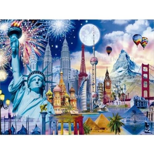 New Arrivals DIY Full Round/Square Diamond Painting Liberty & City 3D Embroidery Cross Stitch Rhinestone Mosaic Home Decor Yc998