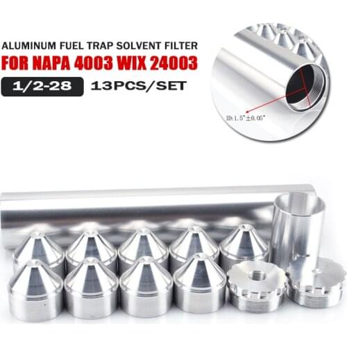 New 13x 1-3/4X10" Aluminum Fuel Trap Solvent Filter For NAPA 4003 WIX 24003 1/2"-28