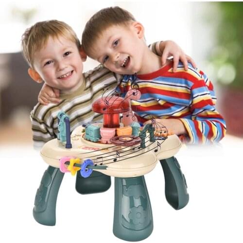 New Mini Game Table Early Educational Study Activity Center Music Game Infants Musical Instrument Learning Table Baby Toys Gifts