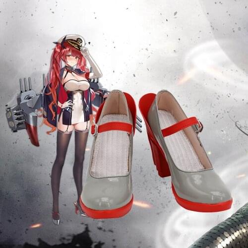 Azur Lane USS Honolulu Cosplay Shoes High Heel Boots Custom Made Any Size For Unisex
