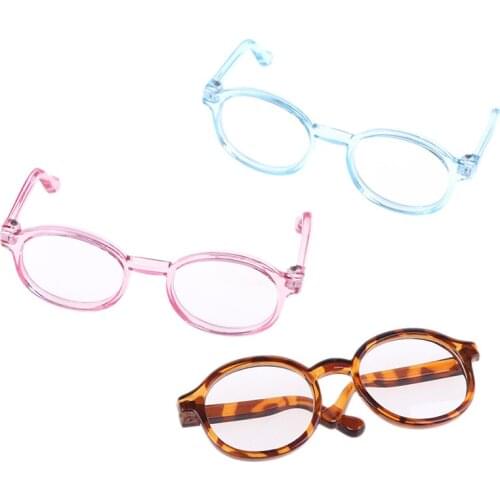 1pc Transparent Round Glasses For 1/6 Doll Decoration Doll Accessories Kids Toy