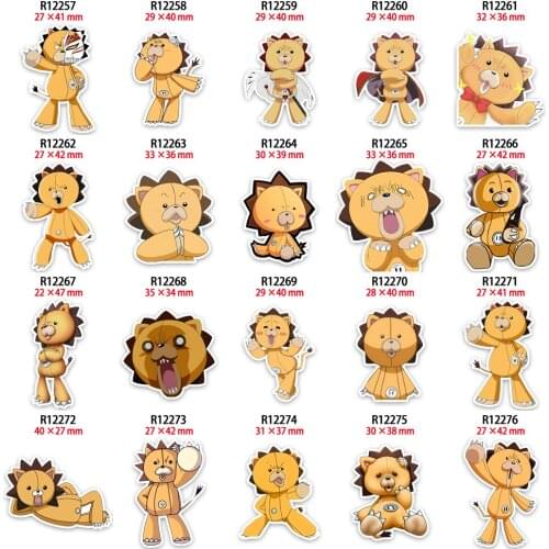 Bleach Resin Flatback Printed Cute Bear Animal Cabochon for DIY Party Holiday Hair Bow Decorations Accessories