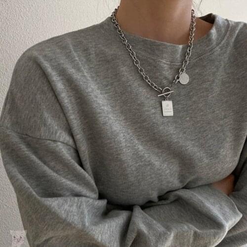 Mens Necklace New Design Hip-hop Choker Chains Light Luxury Sweater Letters Necklaces Female Ins Simple Collar Jewelry