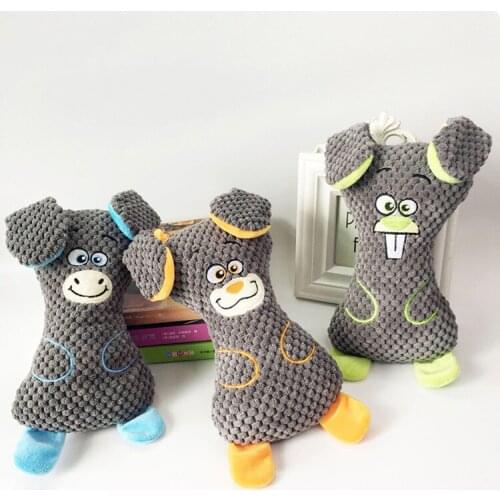 Animal Plush Dog Clean Toy Small Large Pets Cat Christmas Gift Puppy Squeaky Doll Molar Stuffed Squeaker Interactive Sound Toys