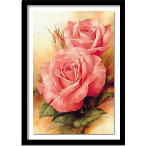 Full Drill Square Diamond 5D DIY Diamond Painting"Pink flower"Diamond Embroidery Cross Stitch Rhinestone Painting