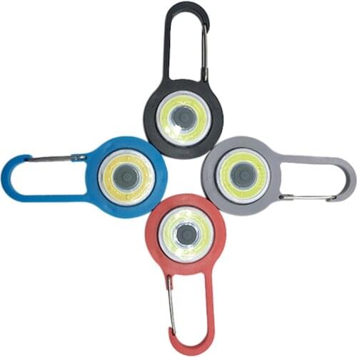 Portable LED Flashlight Carabiner Lamp Keychain Light Torch Lamps 3 Modes Emergency Camping Tent Lamp Pocket Backpack Lights