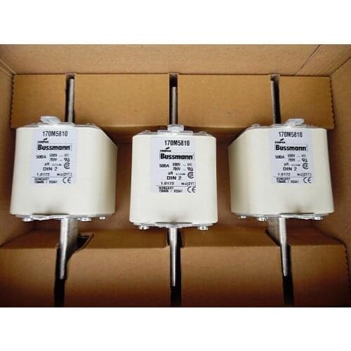 Fuses: 170M5810 500A 690V / 170M5811 550A 690V / 170M5808D 400A 690V / 170M5809D 450A 690V aR