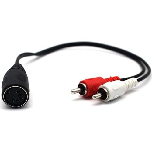 Din 5Pin Female to 2xRCA Male Professional Grade Audio Cable for Bang & Olufsen, Naim, Quad...Stereo Systems 0.3m 1.5M