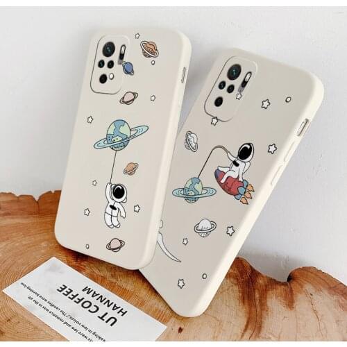 Planet Square Soft Case For Xiaomi Redmi Note 10 10S 9T 9 8 7 Pro MAX Redmi 9 9A 9T K40 K30 K20 Pro Silicone Phone Cover Case