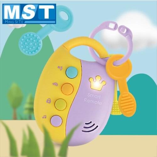 Funny Music Electronic Musical Car Key Toys Vocal Smart Remote Car Pretend Play Early Educational Toys For Babies Children