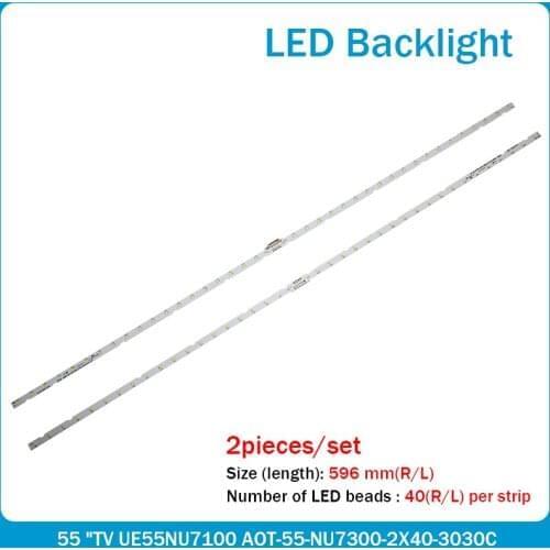 LED Backlight strip for Samsung 55"TV L1_NU7.1/7.3 E5_CDM_S20(2) R1.1_RCR_100 UE55NU7370 UE55NU7372 UN55NU7200 AOT_55_NU7300