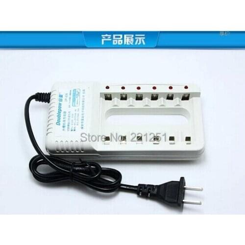 1pcs AA/AAA Six slot charger + 4 PCS AA 1200 mah rechargeable batteries Section 6 rechargeable battery 5 suits