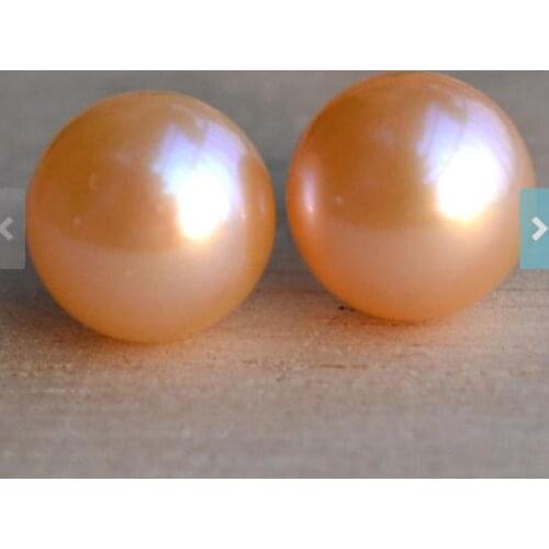 Favorite Real Pearl Earrings AA 9MM Pink Natural Freshwater Pearl Earrings S925 Silver Stud Jewelry Wedding Charming Women Gift