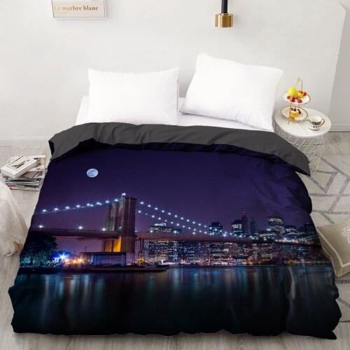 1Pcs 3D Printed Bridge In The Dark Duvet Cover 220x240 King Size Printing NO Pillowcases And NO Sheets Home Textiles Comforter