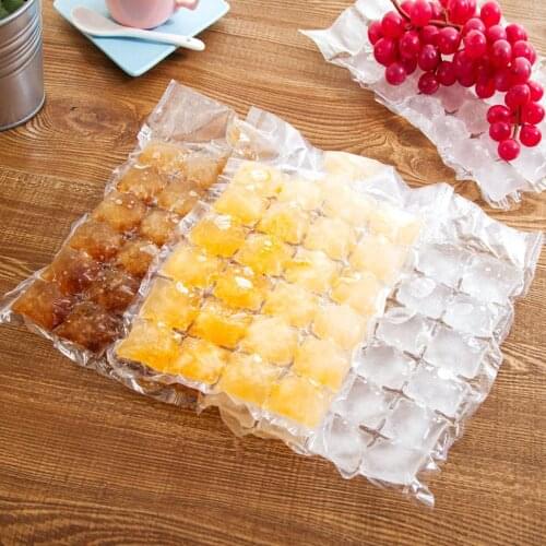 10Pcs Disposable Ice Cube Bag Mold Seal Domestic Convenient Bags Faster Freezing Maker Transparent Mold Ice-making Bag