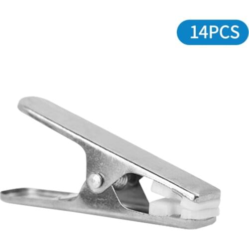 14Pcs Clothes Clips Stainless Steel Clothespin Hanging Pins Clamps Home Laundry Underwear Pegs