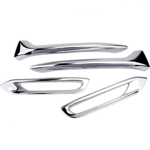 4Pcs Car ABS Chrome Front Rear Fog Lamp Light Cover Trim Decor Fit for Nissan Rogue Sport Qashqai 2020