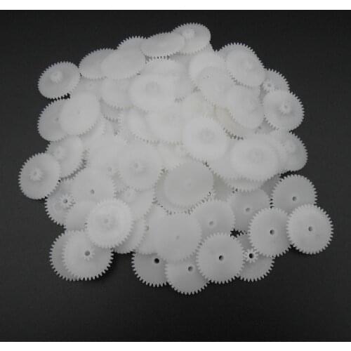 50PCS 0.5 Modulus 0.5M Double Gear Reduction Bilayer Gears 40 Teeth + 10 Teeth Aperture 2.05mm 2B Loose Fitting 40T 10T 40102B