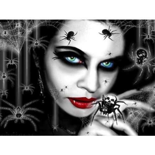 5D Diy Diamond Painting Cross Stitch Witch Beauty Embroidery Mosaic Full Square Round Resin Drill Rhinestones Home Needlework Ki