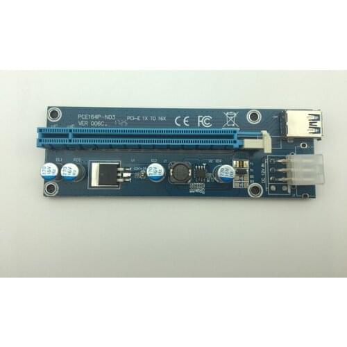 60cm USB 3.0 Mini PCI-E to PCIe PCI Express 1x to 16x Extender Riser Card Adapter SATA 6Pin Power Cable for Bitcoin BTC Mining