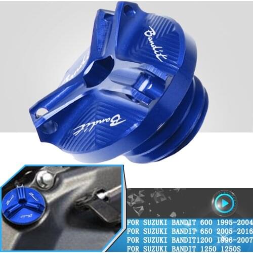 Motorcycle Accessories Engine Oil Cup Plug Cover FOR SUZUKI BANDIT 600 650 1200 1250 1250S Motocross CNC Aluminum Oil Filler Cap