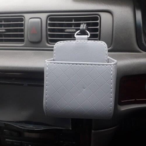 Car Air Vent Dashboard Tidy Hanging Leather Organizer Box for Volkswagen POLO Tiguan Passat Golf EOS Scirocco Bora Lavida Touran