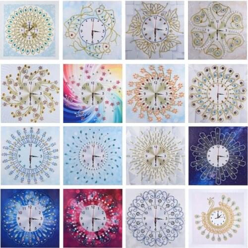 Clock DIY 5D Full Drill Diamond Painting Embroidery Cross Stitch Kits Rhinestone Wall Home Decoration Craft for Adults