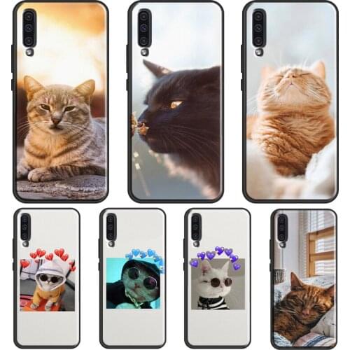 Cute Cat Animals Kitten Case For Samsung A32 A52 A72 A12 A42 A20S A30S A40 A50 A70 A21S A11 A31 A41 A51 A71 Cover