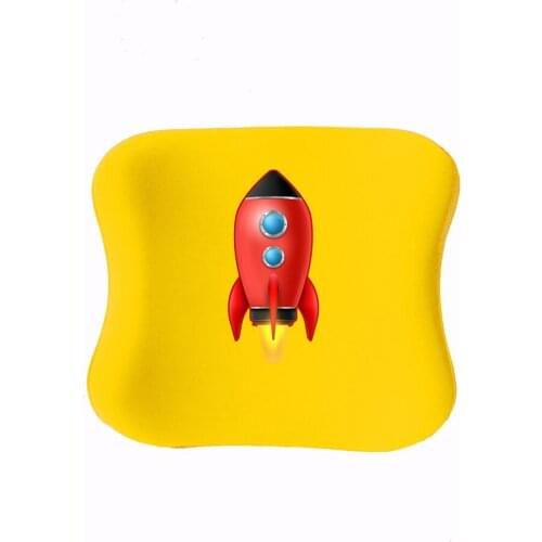Custog Memory Foam Kids-Young Visco Waist Support Back Pillow For Study Chair Orthopedic Health Care Pad Rocket