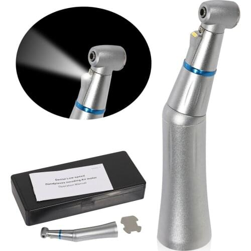 Dental LED E-generator Push Contra Angle Handpiece Low Slow Speed Inner Water EH