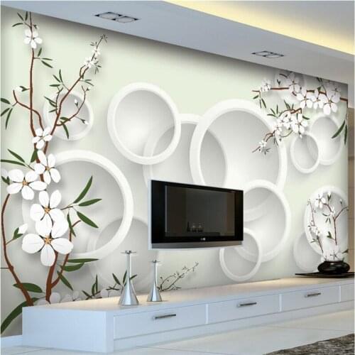 Beibehang Custom wallpaper murals photos Modern Boutique Elegant Fresh Flowers 3D Living Room Bedroom TV backdrop wall