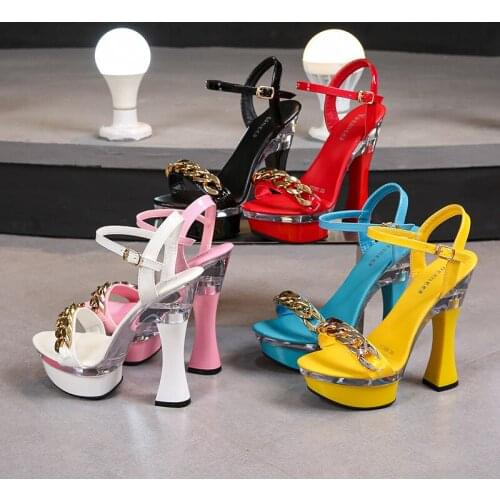 HOKSVZY 14 Cm High Thick Heel 34-43 Sandals Female Summer Waterproof Platform Non-slip Thick-soled Sexy Shoes Sandals Women LFD