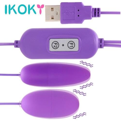 IKOKY 12 Mode Vibrators 2 Shapes Vibrating Eggs Multispeed Dildo realistic Sex toys for women female Adult Product USB