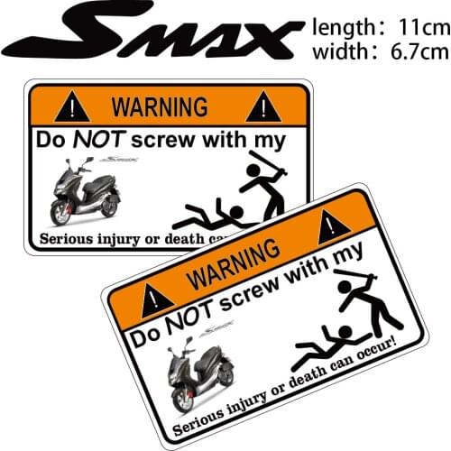 KODASKIN Motorcycle Cheap 2D Creative Warning Sticker Decal for YAMAHA SMAX