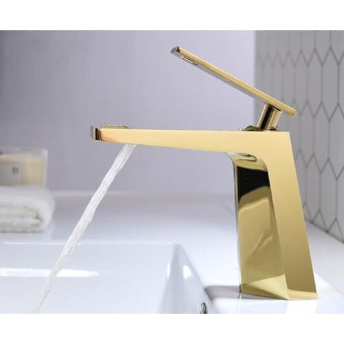 Brass matte black or gold Plated Black Single Handle HOT and Cold Water mixer tap BL609