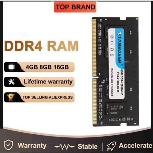 Tanbassh memoria Ram DDR4 8GB 4GB 16GB 2400mhz 2133 2666mhz sodimm notebook high performance laptop memory Support dual channel