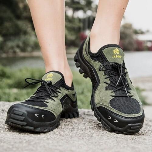 Men and Women Outdoor Spring and Summer Breathable Mesh Waterproof Non-slip Hiking Shoes Hiking Cross-country Sports Shoes39-46