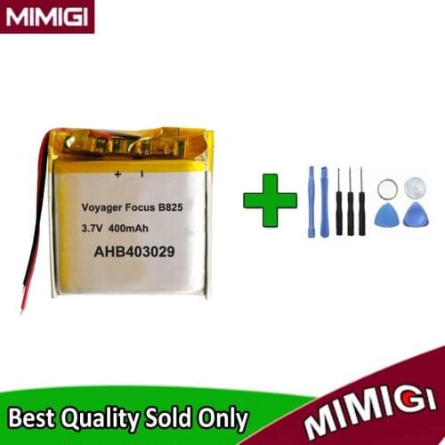 Toolsets + 400mAh AHB403029 Battery For Plantronics Voyager Focus B825 Bluetooth Earphone headset Batterie Accumulator AKKU