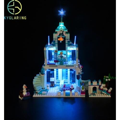Kyglaring Led Lighting Set DIY Toys For 43172 Elsas Magical Ice Palace (Not Included Building Blocks)