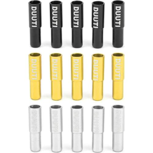 DUUTI 5pcs 4mm 5mm Bike Cable End Caps Aluminum Alloy Brake Cable Tips Crimps Road Bike Derailleur Cables End Caps
