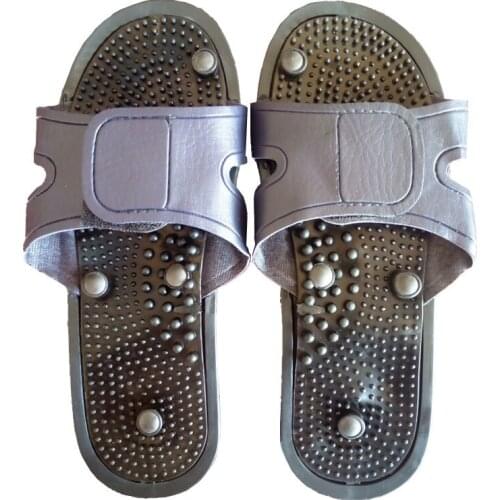 New black Large Size foot massager therapy slipper/shoes with cable for tens Acupuncture digital Therapy Machine massager 2paris