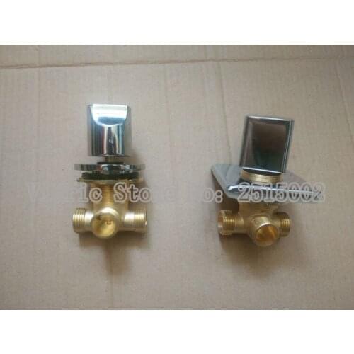 Wholesale 2 types Shower room mixing valve round or square, Bathroom brass bathtub valves faucet master switch/water separator