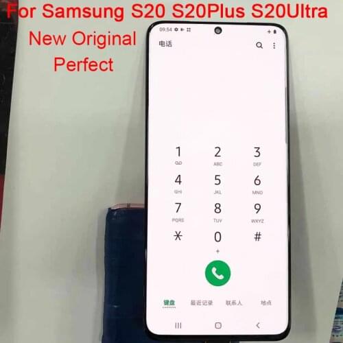 Original S20 Ultra G988B LCD For Samsung Galaxy S20 Plus LCD With Frame S20 SM-G981B G986B G986U Display Touch Screen