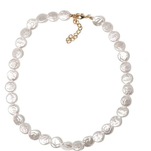 Baroque Pearls Choker Necklace for Women Clavicle Chain Female Luxury Design 2019 Fashion Jewelry Short Necklaces Girls Gift New