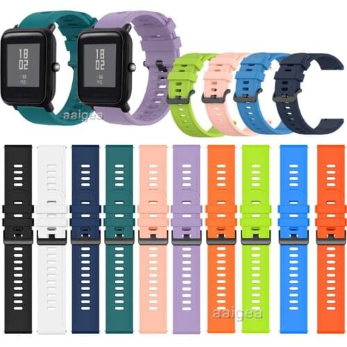 Silicone WatchBand Strap For Huami Amazfit Bip Lite S U Replacement band for 20mm 22mm