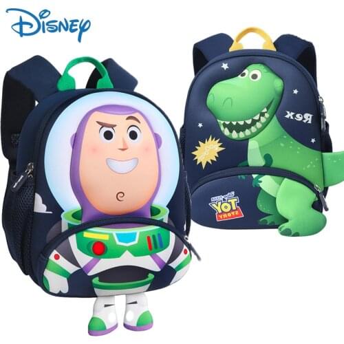 New Disney Toy Story Buzz Lightyear Boys Backpack Cute Anti-lost School Bag for Kindergarten Girls Backpack Kids Cartoon Bags