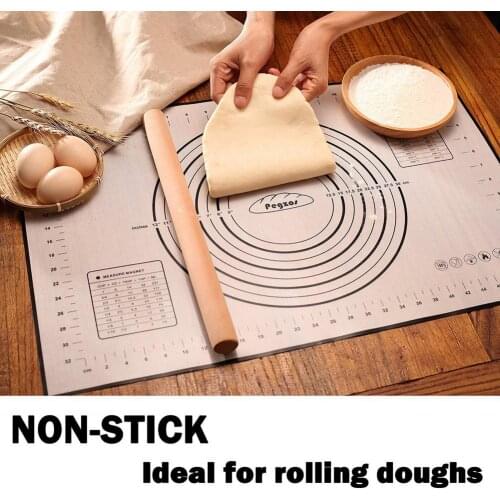 23.62"x19.69" Pastry Mat Large Rolling Dough Silicone Pastry Kneading Mat Board Non-stick kneading pad with scale Cooking Tools