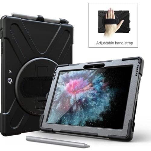 Heavy Duty Shockproof Case For Microsoft Surface Go 10.1" 1824 Tablet PC Kickstand Silicon Cover 360 Rotating With pen Hoder