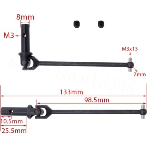HSP 860019 Universal Drive Joint Shaft 2P Spare Parts for 1/8 RC Model Car Himoto Exceed Redcat