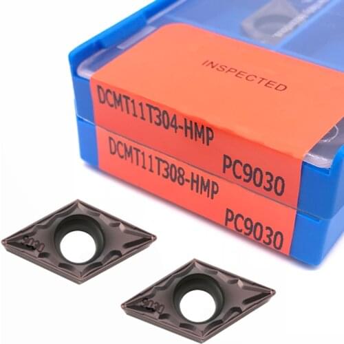 10pcs DCMT070204 DCMT11T304 DCMT11T308 HMP PC9030 Internal Turning Tool Carbide Inserts Lathe Cutter Tool CNC Cutting Tools